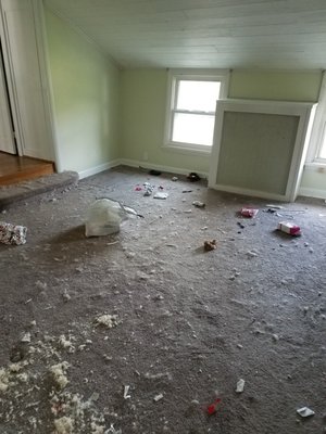 Master Bedroom after the furniture was removed.