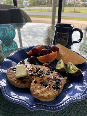 Delicious breakfast on the porch!