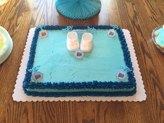 Baby shower boy cake