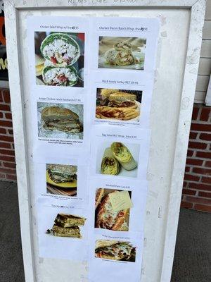 menu with pictures