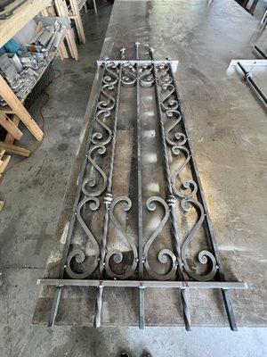 Decorative Steel, Ornate Gothic Inspired Panel to Match A Gate--Work in Progress. Check back for finished look