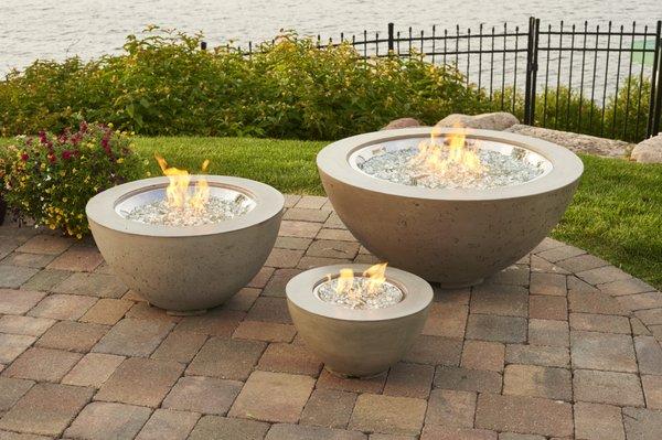 Outdoor Living Space with Fire Bowls in Utah.