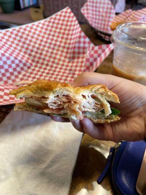 Turkey provolone deli sandwich