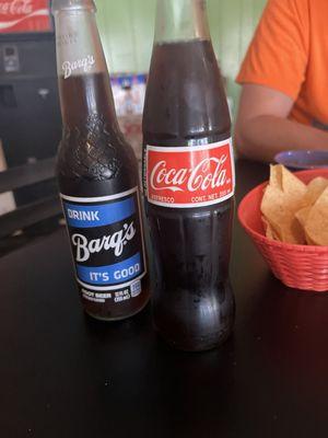 Glass bottle sodas