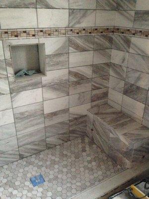 Custom tile shower