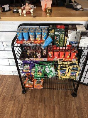 Additional snacks for purchase.