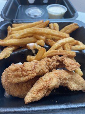 Chicken tenders and fries only $6