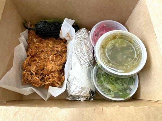 Chicken Tacos in Takeout Box