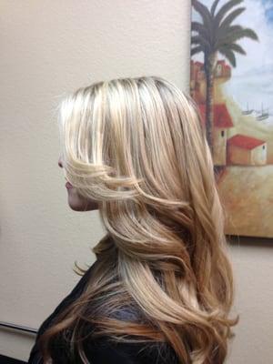 Beautiful waves with cut and color.