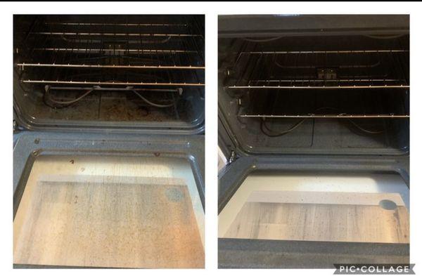 Before/ after oven cleaning