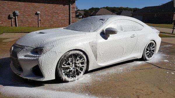 Snow Foam - just one in many steps when completing exterior wet work on your investment