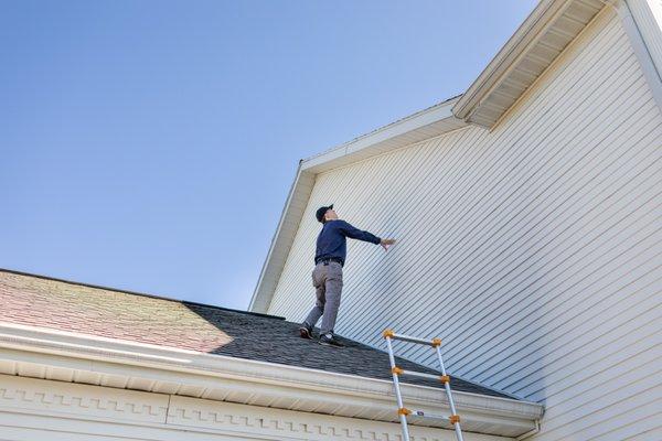 We "walk" roofs during the inspections.  Many inspectors only "inspect" roofs from the ground.  This is no way to check your new roof!