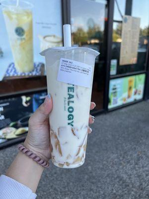 Cold Aiyu Green Milk Tea