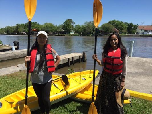 Frank was nice enough to set up the canoes for a photo-op and take a photo for us hahaha