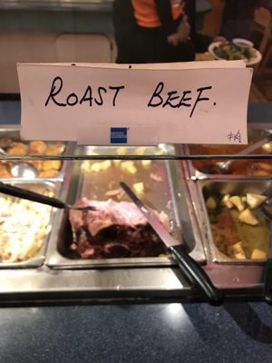 The sign says roast beef but it's clearly ham