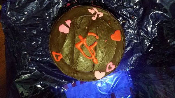 More of that Valentine's chocolate cake sent to us by one of our clients 3