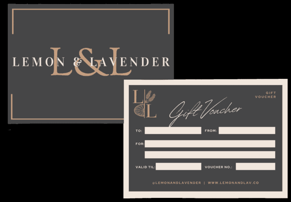 Gift vouchers created specifically for a section of the website template.