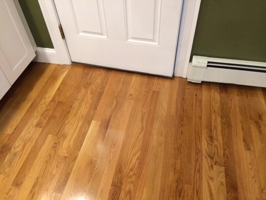 Pictures of repair work and finished floor from Sue Z review