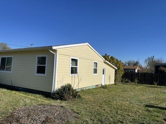 New siding and exterior paint