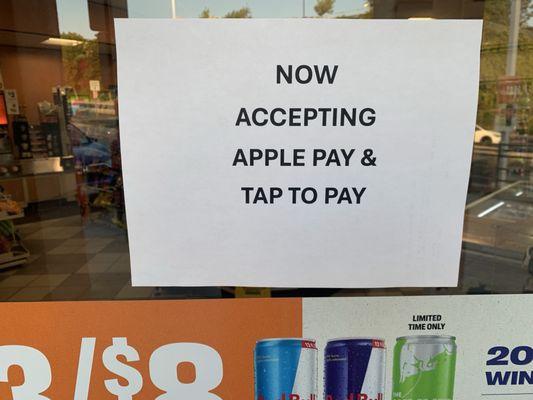 Happy to see they are accepting Apple Pay and Tap