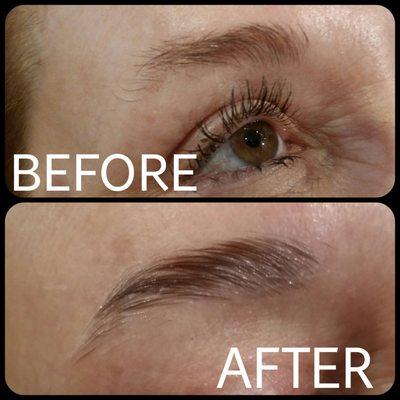 before-sparse/corse/curly after-eyebrow smoothing (tm) all natural brow perfection