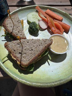 Avocado and Cheese sandwich on gluten free bread