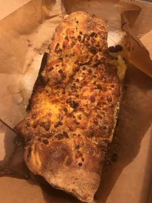 This is the trash cheesy bread delivered with no marinara.