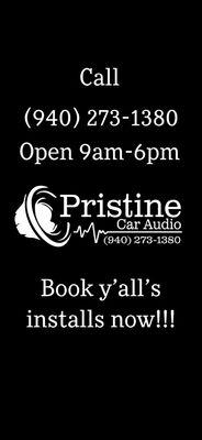 Call to get your install booked today