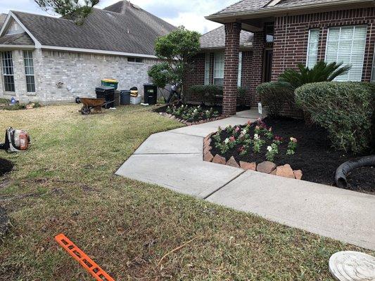 A  beautiful Flower bed done