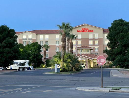 Located inside the Hilton Garden Inn to the right of this shot