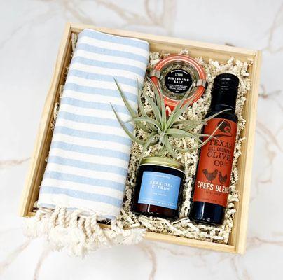 Welcome Home Housewarming Gift Box - makes for a great closing gift or for new home owners!