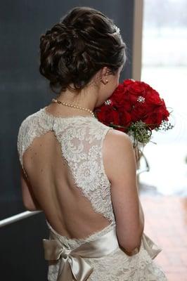 Beautiful key hole back lace dress