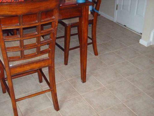 ceramic dining room tile installation