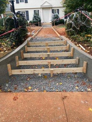 This is how we prepare to poor the concrete to make stairs