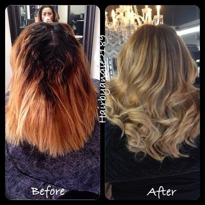 My before and after of Angies work!! She's the best!