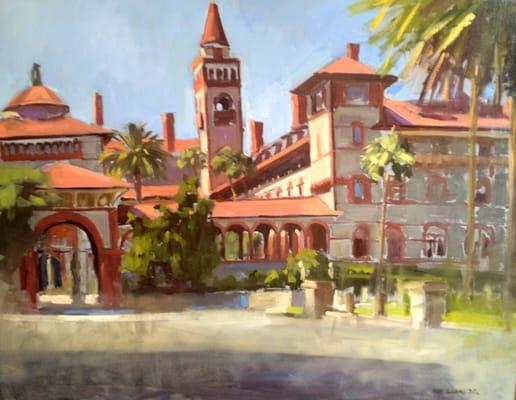 Flagler College by Don Sondag, Oil on Canvas