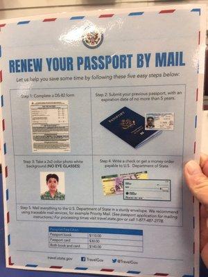 Mail passport application