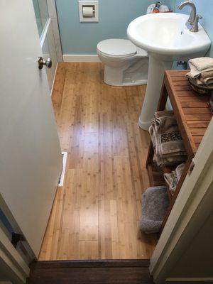 New bamboo flooring