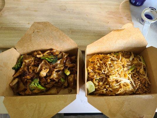 Pad See Ew and Pad Thai