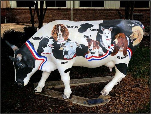 Cowdogs.  She was in the 2001 Houston cow parade.