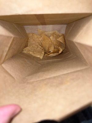 after eating three chips, this is how much i have left.