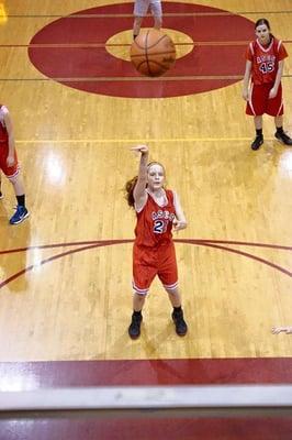 Maddie makes a great free throw shot for ASCS Eagles!