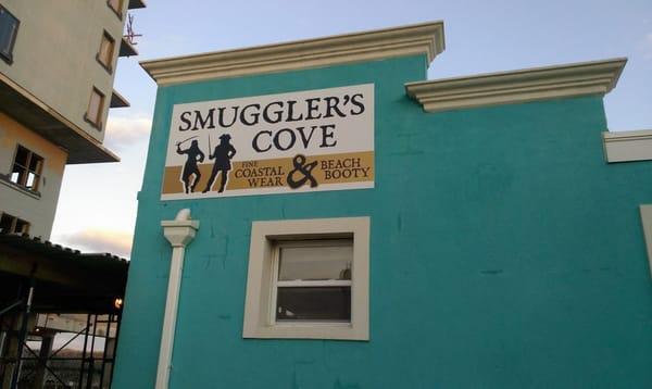 Look for the Smuggler's Cove Sign!