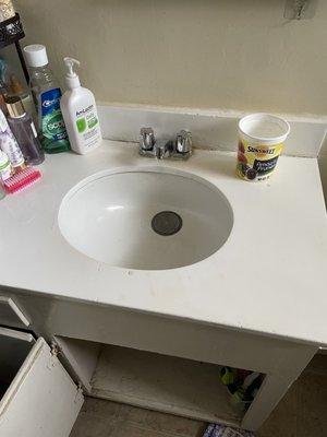 Unclogged sink