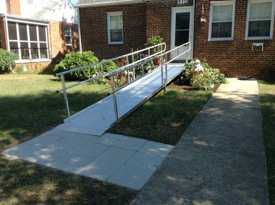 Modular ramp.  We also sell portable folding ramps.