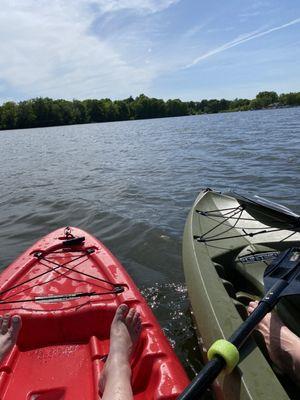 Kayaking on Lake Q