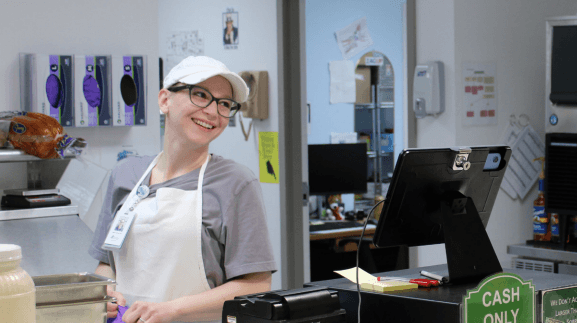 Bistro staff serving our customers with a smile.