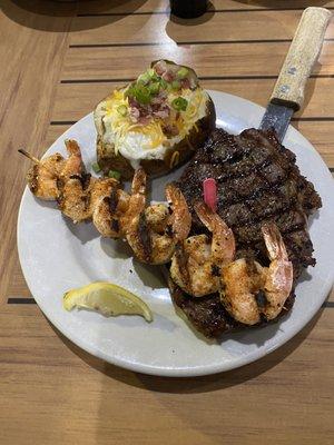 Ribeye and Shrimp Surf and Turf