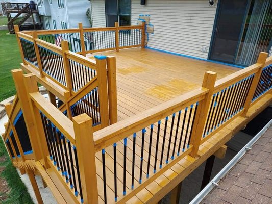 Deck stained