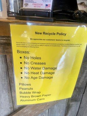 Recycle policy